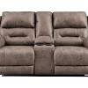 Relax in comfort with a leathersoft recliner chair and ottoman set. 1