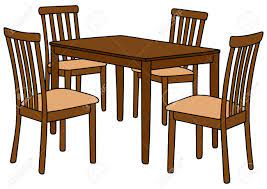 Perspective here has to be maintained clearly, so that we do not get confused with so many lines, video. Hand Drawing Of A Table And Four Chairs Royalty Free Cliparts Vectors And Stock Illustration Image 25963273