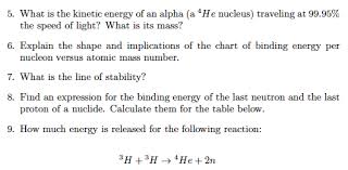 solved what is the kinetic energy of an alpha a 4 he nu