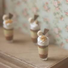 Layers Of Mousse In Chocolate Green Tea Hazelnut In Dollhouse Miniature Scale Chocolate Mousse Cups Miniature Food Dollhouse Food