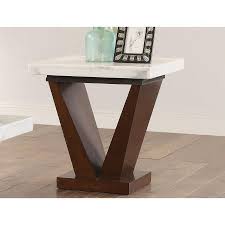 Benzara Brown Granite Marble End Table Lowes Com In 2020 Marble Top End Tables Marble End Tables End Tables