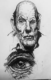 Drew this last year but it got ripped, still wanted to share bc I don't  think I can ever draw an eye again lol