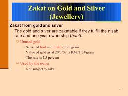 If a person has gold in the form of ornaments or bars which weighs more than 85 grams he has to pay a sum of 2.5% from it as zakat to that gold. Types Of Zakat And Calculation