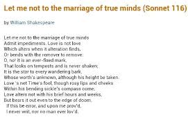Let Me Not To The Marriage Of True Minds Shakespeare Sonnet 116 Sonnets Mindfulness