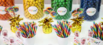 How much candy it actually takes to fill a jar. Diy Rainbow Candy Buffet Fun365