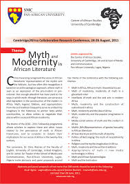 Myth And Modernity In African Literature Centre Of African Studies