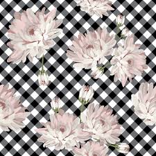 Check spelling or type a new query. Floral Pattern With Chrysanthemums On Gingham Checked Background 443869 Vector Art At Vecteezy