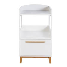 Table A Langer 1 Etagere 1 Tiroir Blanche Sweet Maisons Du Monde En 2020 Table A Langer Lit Enfant Blanc Commode Grise