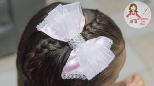 Mono Para Cabello Facil Para Nina De Fiesta Handmade Ribbon Hair Bow Youtube