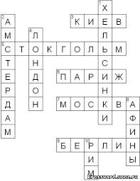 кроссворд по географии 7 класс южная америка с ответами Krossvord Po Geografii Stolicy Stran Evropy