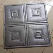 Xốp Dán Tường 3D Giả Da P3 Màu Xám – Xốp dán tường 3D Sài Gòn