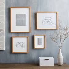 Thin Wood Gallery Frame Bamboo Individual 4 X 6 8 X 10 Without Mat At West Elm Picture Frames Wood Gallery Frames Gallery Frame Set Frame Wall Decor