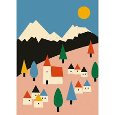 Anna Kovecses Poster Landscape 29 7 X 42 Cm Illustration Design Illustration Art Illustration
