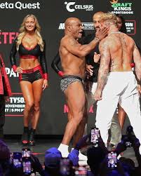 Picture of ring girl Sydney Thomas at Jake Paul vs Mike Tyson fight