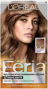 L'Oréal Paris Feria Permanent Hair Color, 63 Sparkling Amber (Light Golden  Brown) , Light Golden Brown