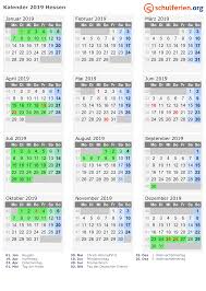 2019 (mmxix) was a common year starting on tuesday of the gregorian calendar, the 2019th year of the common era (ce) and anno domini (ad) designations, the 19th year of the 3rd millennium. Kalender 2019 Ferien Hessen Feiertage