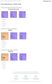 A compound with an empirical formula of c2h8n and a molar mass of 46 grams per mole. Molarity Practice Worksheet Answer 28 Molar Mass Practice Worksheet Worksheet For Education