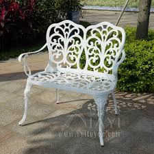 2 Person Cast Aluminum Rust Proof Patio Bench Path Chair Porch Chair For Home Pool Courtyard Backyard Butterfly Design Garden Chairs Aliexpress