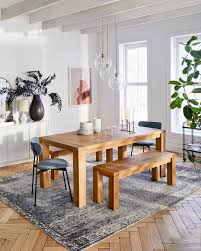 West Elm Furniture Decor On Instagram The New Tahoe Dining Table Is A Natural Beauty Made Fr Oak Dining Table Wood Dining Bench Solid Wood Dining Table