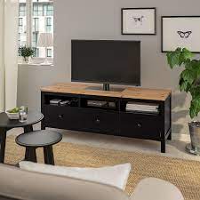 Large drawers make it easy to keep your things organized. Hemnes Tv Bank Schwarzbraun Hellbraun 148x47x57 Cm Ikea Deutschland