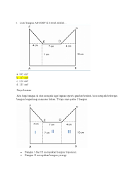 A 13 cm x = 132 − 122 = 169 − 144 = 5 12. Belajar Online 2 Bangun Gabungan 1