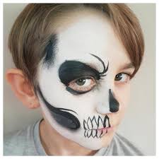 This is my interpretation of the 'dia de los muertos' sugar skull. Halloween Half Skull By Linnea Facepaint Com