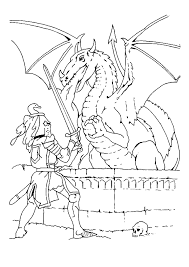 Vous pouvez lire cette histoire à votre enfant lorsqu'il fait son coloriage chevalier ou vous pouvez la lire ensemble après avoir terminé le coloriage chevalier !!! Coloriage Dragon Chevalier Sur Hugolescargot Com