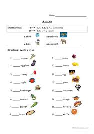 Using A And An Worksheet Free Esl Printable Worksheets Made By Teachers English Grammar Worksheets English Grammar For Kids English Lessons For Kids
