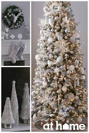 Black And Silver Christmas Tree Snowcapped Scene Christmas Decor Snowcapped Scene Collection Silver Christmas Decorations Silver Christmas Tree Silver Christmas
