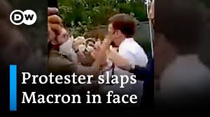 France's president emmanuel macron was slapped in the face as he approached the crowd during his visit to a town in southeastern france. Qwul4sx9p1syzm