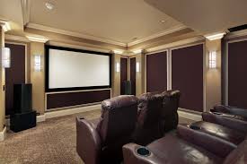 Push a stone to the right of the fireplace and a door opens to reveal the home cinema. a loveseat, reclining leather chairs, 102 movie screen. Theater Room Garage Workshop Home Bar The Man Cave Explored Strickland S Closets Home Organization