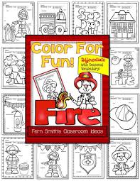 Fire Prevention And Safety Fun Color For Fun Printable Coloring Pages With Seasonal Vocabulary Fre Fire Safety Activities Fire Safety Fire Safety Preschool
