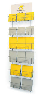 Wall mounted greeting card display rack. Wall Rack Adjustable Greeting Card Display 6 Pocket Wire Fittings