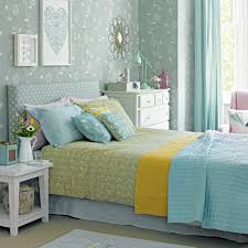 Decorate with loose linens, a netted pendant light, and a vintage area rug. Green Bedroom Ideas Decorating Novocom Top