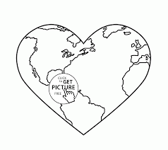Earth Heart Earth Day Coloring Page For Kids Coloring Pages Printables Free Wuppsy Com Earth Day Coloring Pages Earth Day Activities Earth Coloring Pages