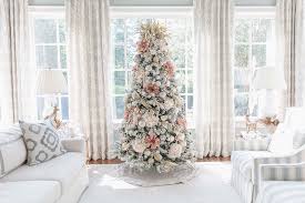 This holiday blush pink christmas decorations tour shows you how to decorate a blush pink christmas tree. Christmas Tree With Artificial Flowers Christmas Decorating Ideas Afloral Com