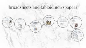 The broadsheet size for newspapers is becoming less popular and many titles are switching from broadsheet to tabloid. Broadsheets And Tabloid By