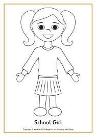 Printable Boy And Girl Patterns School Girl Colouring Page Coloring Pages For Girls Coloring Pages For Boys Coloring Pages