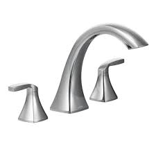 Get it as soon as tue, may 11. Moen Voss 2 Handle Deck Mount High Arc Roman Tub Faucet Trim Kit In Chrome Valve Not Included T693 The Home Depot