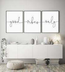 Good Vibes Only Sign Set Living Room Quote Decor Bedroom Etsy Large Wall Decor Living Room Living Room Quotes Wall Art Living Room