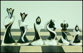 Art Deco Chess Set Yummm Chess Board Chess Set Unique Chess Pieces
