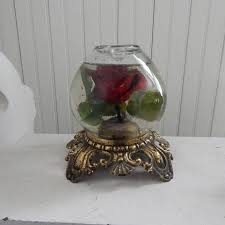 Each rose is unique and different. Hollywood Regency Round Glass Rose Flower Water Globe With Etsy Water Globes 1960s Home Decor Garden Gifts
