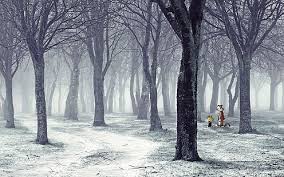 Hd Wallpaper Calvin And Hobbes Snow Trees Winter Wallpaper Flare Those are all great, but i still prefer my current calvin and hobbes wallpaper with the background being actual comic strips of ch. calvin and hobbes snow trees winter