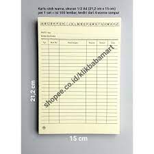 Maybe you would like to learn more about one of these? Kartu Stok Stock Barang Persediaan Inventory Gudang Ukuran 1 2 A4 100 Lembar Full Warna Mix Campur Shopee Indonesia