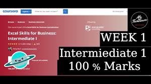 We did not find results for: Coursera Excel Skills For Business Intermediate 1 Week 1 Assessment Practice Quiz Solutions Youtube