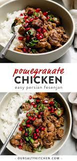 Pomegranate Chicken Braised With Walnuts And Coconut Milk Recipe Unique Dinner Recipes Winter Dinner Recipes Pomegranate Chicken