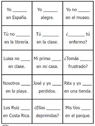 free set of printable cards to practice the spanish verbs