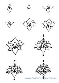 How To Draw A Lotus Henna Design Step By Step This Article Talks About Henna Tattoos But Could Easily Beginner Henna Designs Henna Designs Easy Henna Drawings