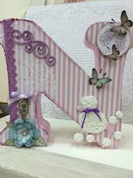 Letra Madera Decorada Letras De Madera Decoradas Manualidades Con Letras Decoracion De Letras