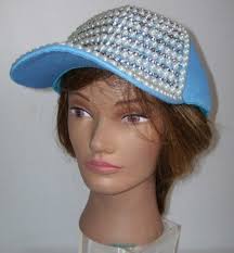 Women's Pineapple Ball Cap Blue Denim Hat Adjustable One Size Fits Most